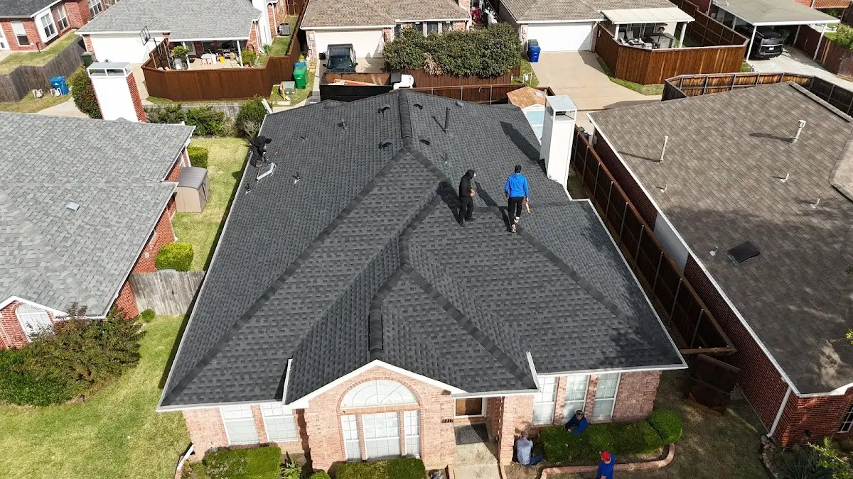 Slate & Tile Roof Repair work in progress on a Raleigh property